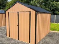 10ft x 10ft Brown Steel Shed