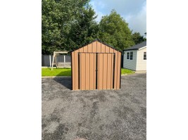 10ft x 14ft Brown Steel Shed