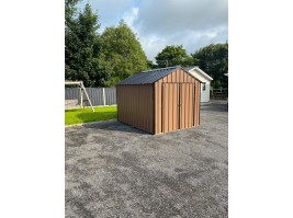 10ft x 16ft Brown Steel Shed