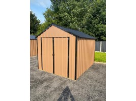 10ft x 18ft Brown Steel Shed