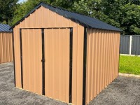 10ft x 18ft Brown Steel Shed