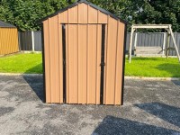 12ft x 6ft Brown Steel Shed