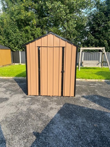 12ft x 6ft Brown Steel Shed