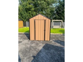 14ft x 6ft Brown Steel Shed